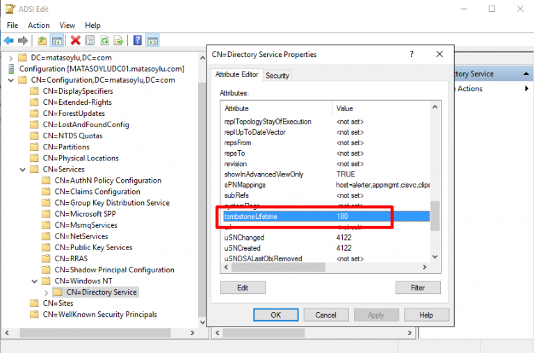 Windows Server 2016 Active Directory Recycle Bin Melih ATASOYLU
